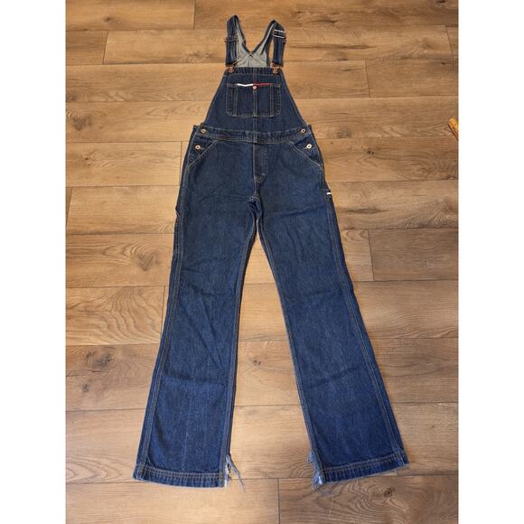 Vintage Tommy Hilfiger Vintage Denim Jeans Bib Overalls Womens Size Small Y2k - Picture 1 of 16